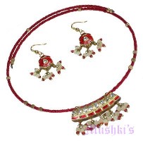 lac necklace earring set - click here for large view
